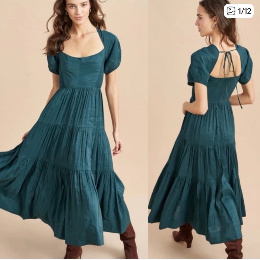 La Ligne Teal Maxi Dress